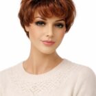 Krótka peruka Anna 30/130+4  rudy z efektem odrostu