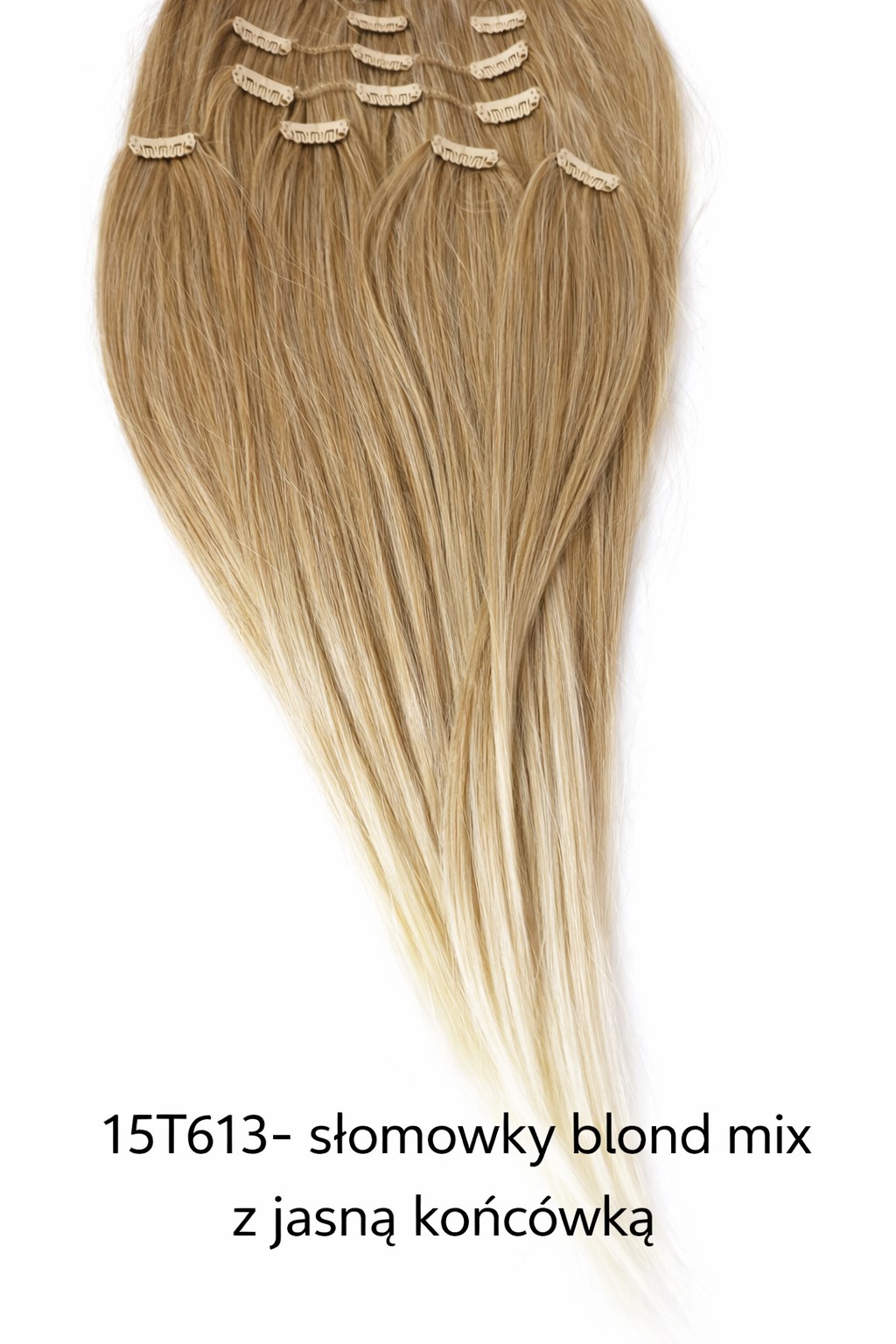 Doczepiane włosy clip in , syntetyczne do falowania i prostowania 8 pasm 45cm Doczepiane włosy clip in , syntetyczne do falowania i prostowania 8 pasm 45cm