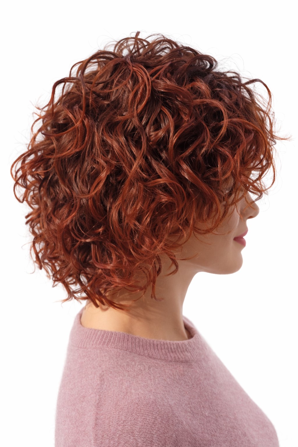 Peruka syntetyczna  mokra włoszka z grzywką Liluu -sangria mix  termohair-30cm