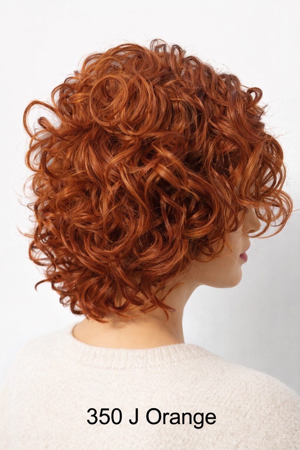 Peruka syntetyczna  mokra włoszka z grzywką Liluu - orange   termohair-30cm