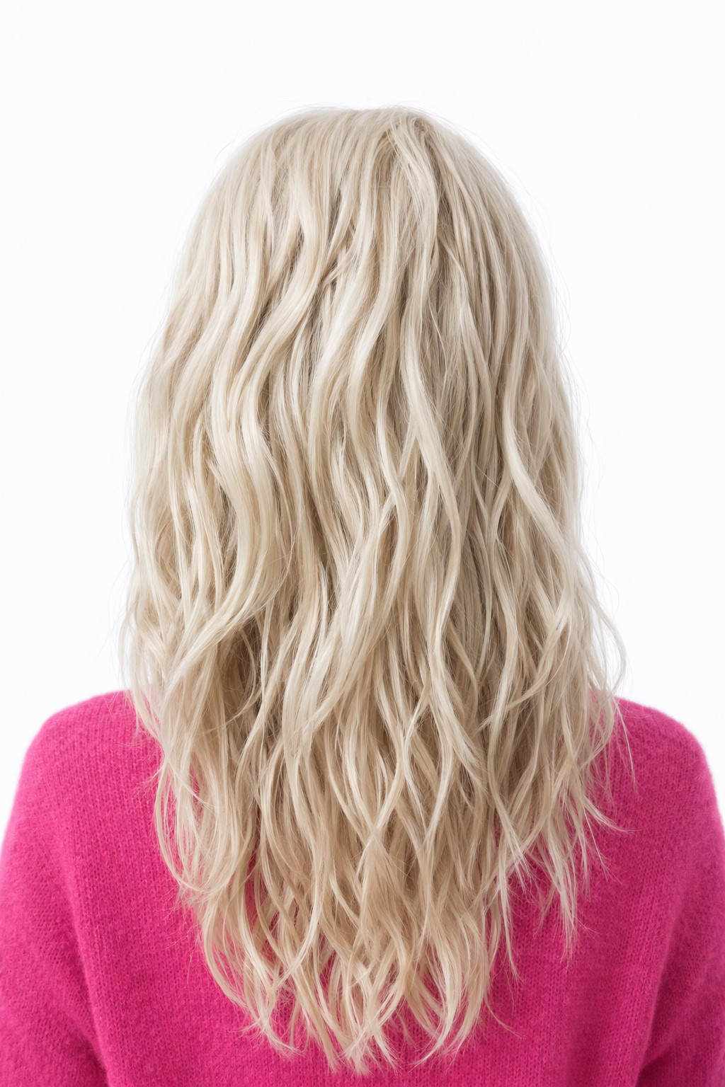 Peruka falowana na mikroskórze New York mono lace 42cm platynowy blond+kolory