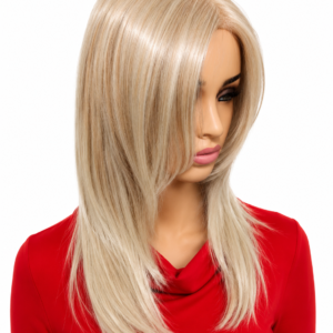 Długa peruka z grzywką na mikroskórze, Spotlight mono lace -jasny słowiański blond z końcówkami waniliowymi-52cm Długa peruka z grzywką na mikroskórze, Spotlight mono lace -jasny słowiański blond z końcówkami waniliowymi-52cm