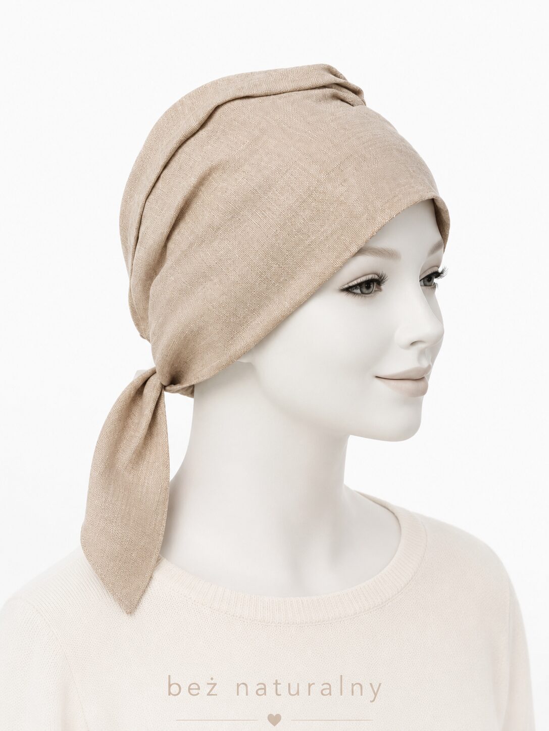 Turban Tess z Lnu w kolorze jeansu + kolory
