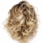 Peruka falowana z grzywką, afroloki -  63353c w kolorze 8/ASH blonde -30cm