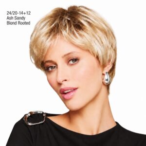 Krótka peruka z grzywką Pixie +LF by Gisela Mayer Ash Sandy Blond Rooted + kolory