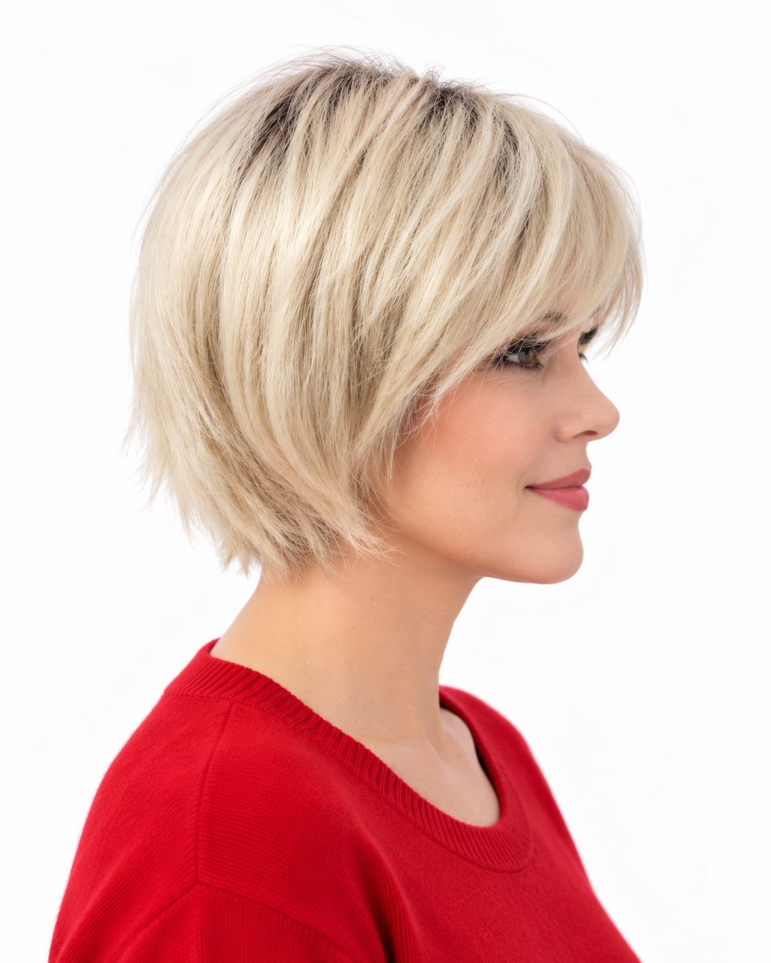 Peruka naturalna bob AlT-Monsanta mono w kolorze jasnego blondu z ciemnym odrostem 21cm Peruka naturalna bob AlT-Monsanta mono w kolorze jasnego blondu z ciemnym odrostem 21cm
