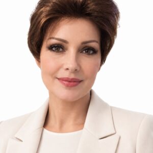 Krótka peruka naturalna Colimia w kolorze brązu rozmiar S na małe głowy 6/8 Krótka peruka naturalna Colimia w kolorze brązu rozmiar S na małe głowy 6/8